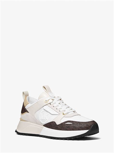 michael michael kors theo canvas trainer|Theo Canvas Trainer .